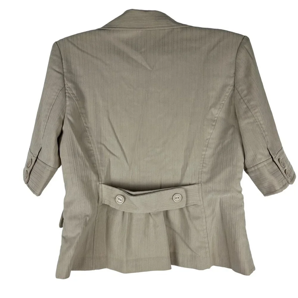 Byer California Girls Khaki 3/4 Sleeve Blazer Jacket Size XL
